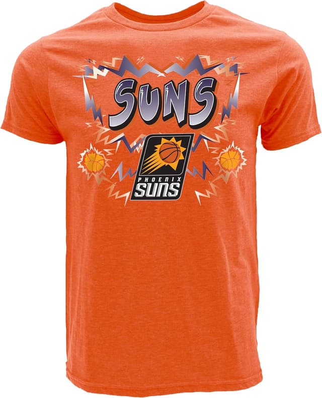 Detalle de Blue 84 Phoenix Suns Heathered Alternate NBA Unisex T-Shirt (Officially Licensed)