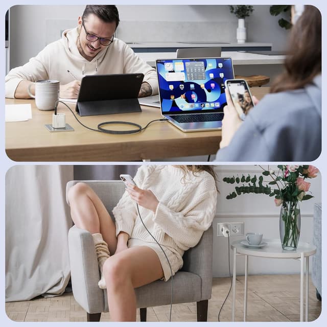 Thumbnail 6 de toocki Cable USB C a USB C 100 W ⚡ Carga Rápida 2M