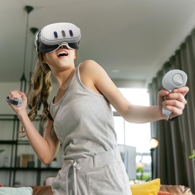 Detalle 2 de AMZDM Controller Grip for Oculus Meta Quest 3S / Quest 3 VR Controllers (Gray) — Non-Slip Silicone Covers + Thumb Caps