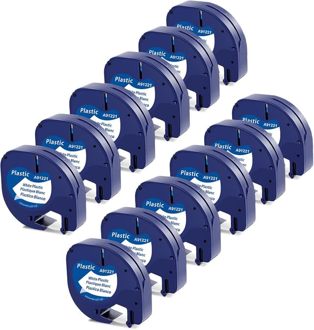 Thumbnail 6 de MarkField 18er Pack kompatible Dymo LetraTag Etikettenband 12 mm x 4 m (Schwarz auf Weiß)