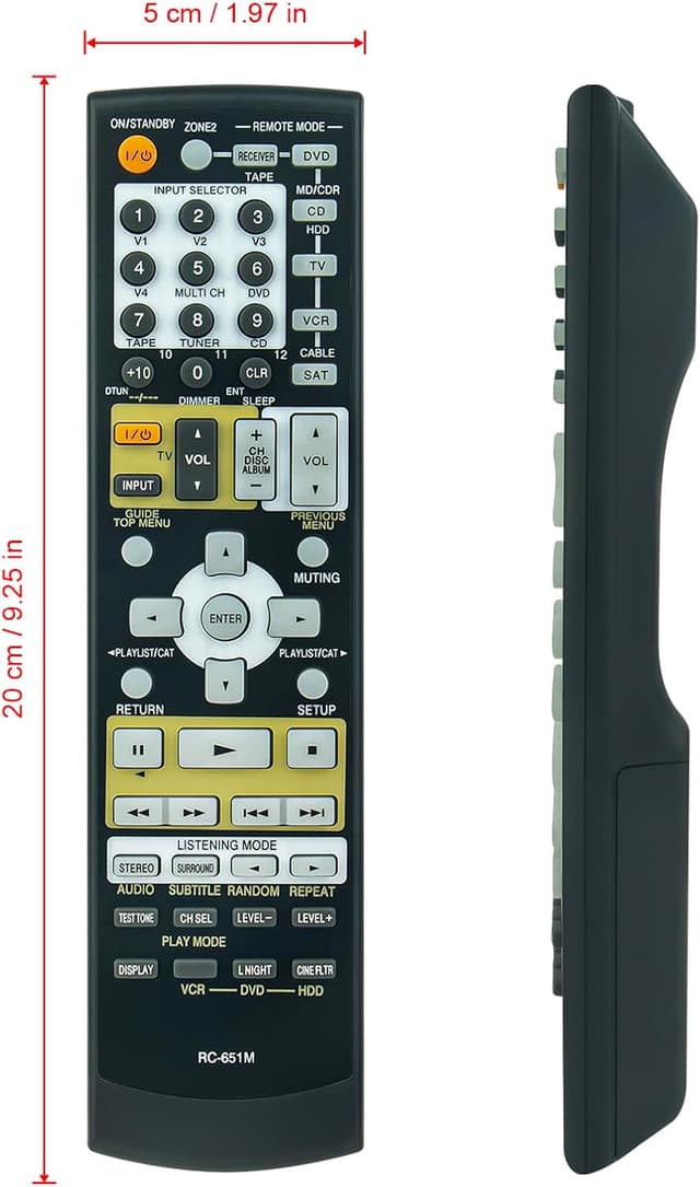 Detalle 2 de RC-651M Ersatzfernbedienung für Onkyo