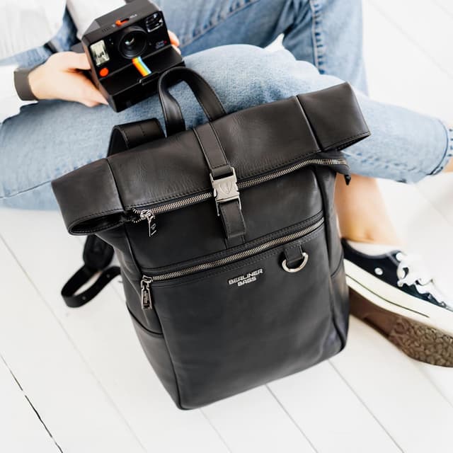 Detalle 2 de Berliner Bags Harlem sac à dos cuir 15 pouces