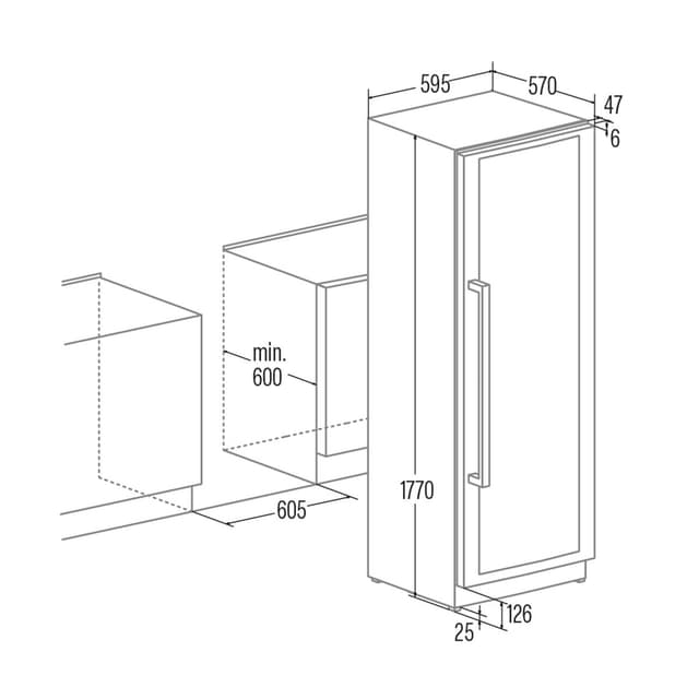 Thumbnail 1 de Cata VI-59177 FS BK Vinoteca No Frost 124 botellas 🍷