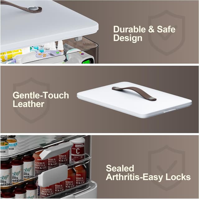 Thumbnail 6 de CTIME 4-Tier XL Medicine Organizer, Portable