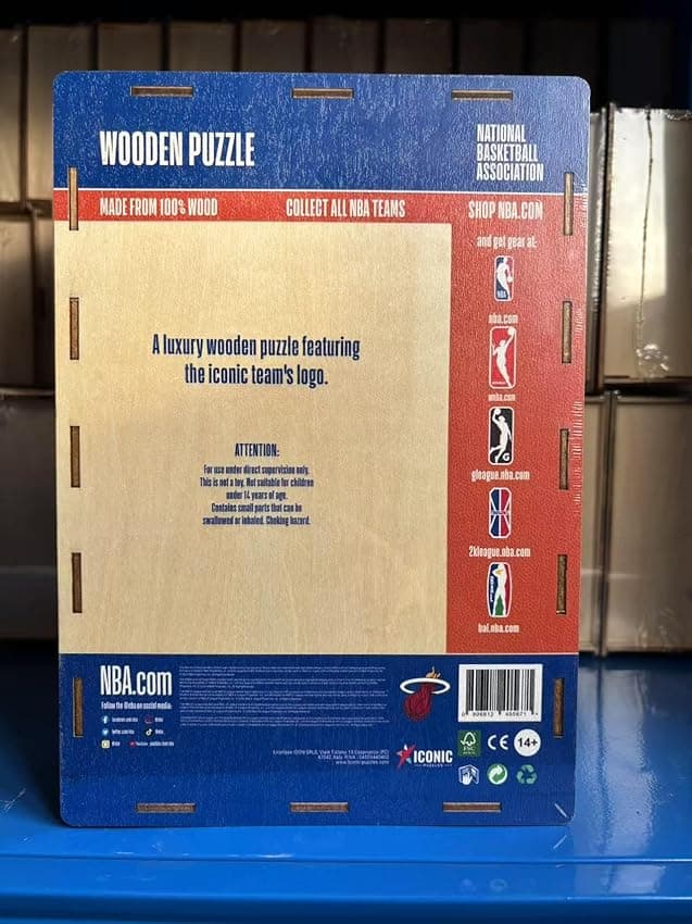 Detalle 1 de Iconic Puzzles Miami Heat Puzzle de madera 500 piezas 🧩