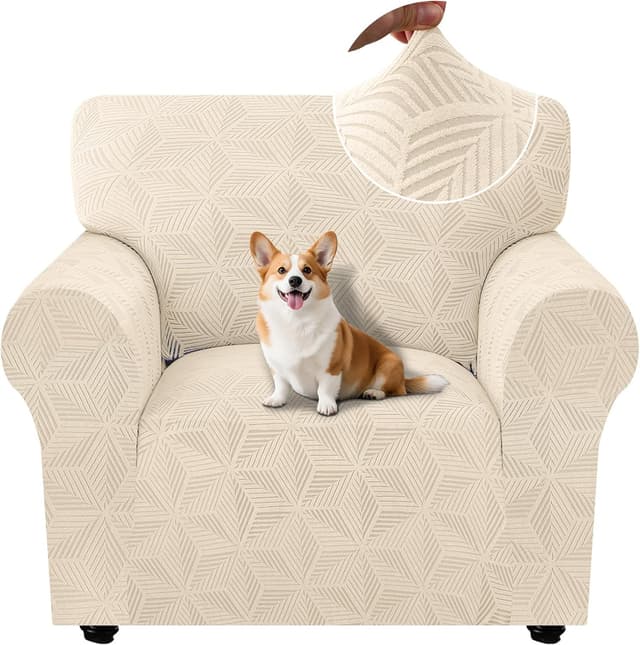 Detalle de Ystyle copridivano 1 posto con braccioli beige antiscivolo e anti-graffi