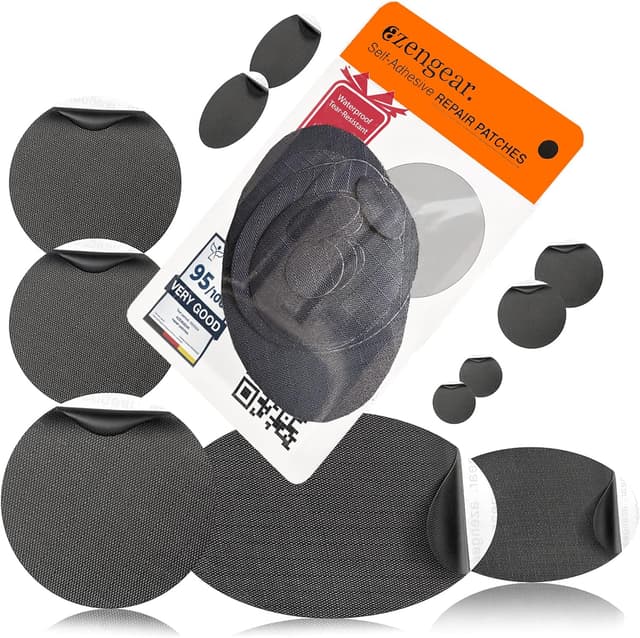 Detalle de aZengear toppe di riparazione autoadesive impermeabili (11 pezzi, grafite) per piumini, tute da sci e scarpe