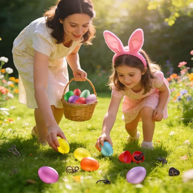 Detalle de 16-Pack Easter Eggs Filled with Brain Teaser Puzzles (Plastic Eggs + Metal Wire/3D Block Puzzles)