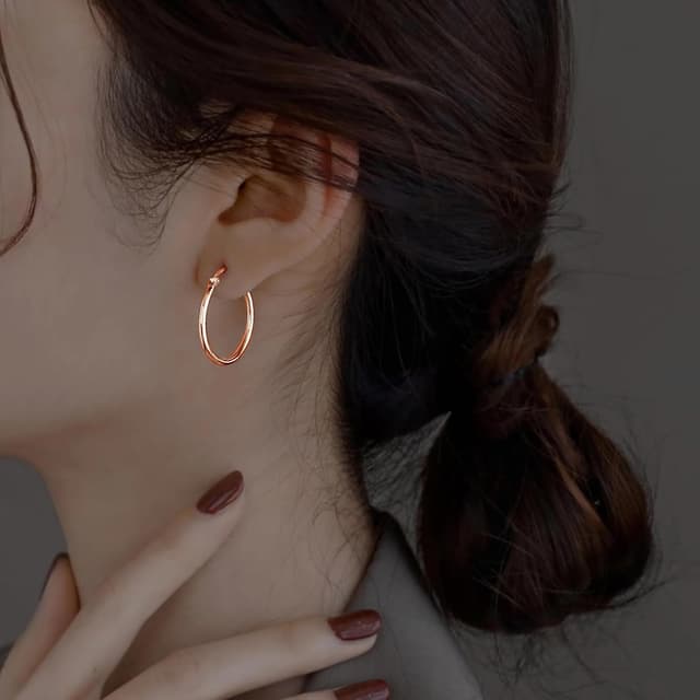 Detalle 2 de Loutade 925 Sterling Silber Creolen-Set (3 Paare) – hypoallergene Knorpel-Creolen, 13/16/20 mm, unisex