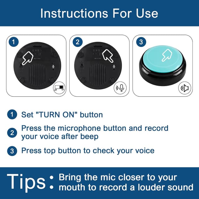 Thumbnail 2 de BEAN LIEVE Paquete 4 botones grabables 20 segundos