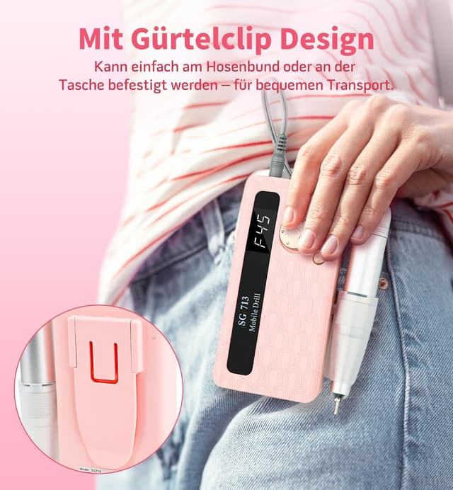 Thumbnail 4 de Ziweo Nagelfräser – Elektrische Nagelfeile 45000 U/min