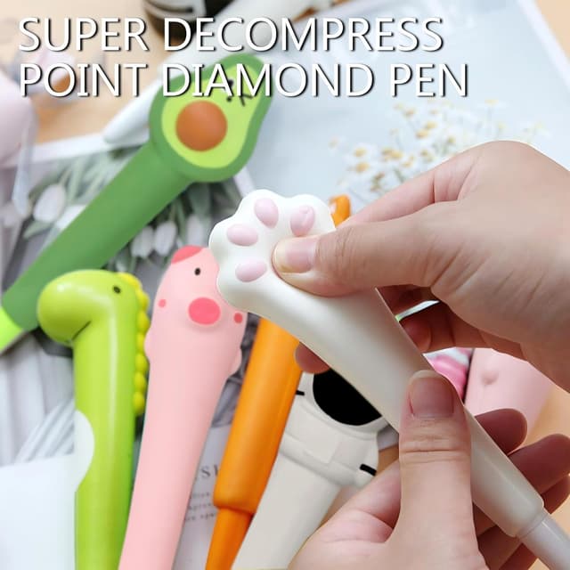 Detalle 2 de Reofrey Diamond Painting Stift – Motiv-Set mit weichem Schaumstoffgriff für Diamond-Art DIY (Fuchs)