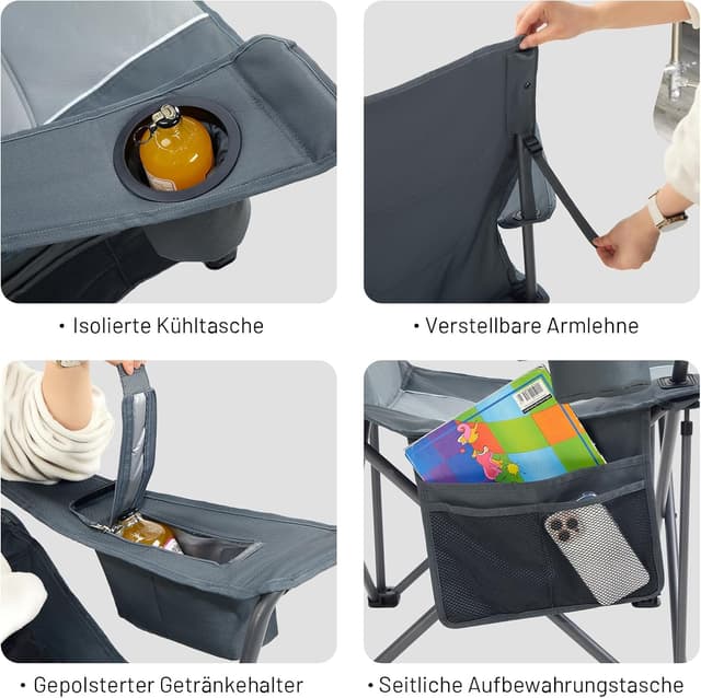 Thumbnail 5 de TIMBER RIDGE Campingstuhl 63 cm Sitzbreite