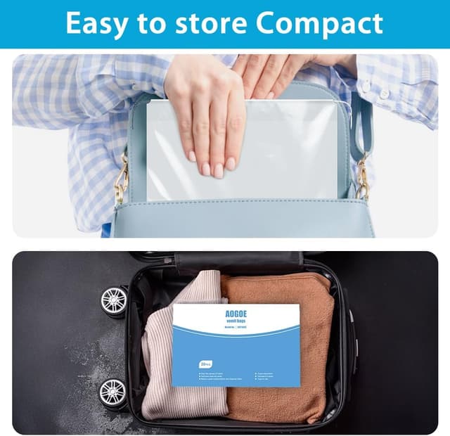 Detalle de AOGOE — Lot de 20 sacs à vomi jetables étanches super absorbants (1000 mL)