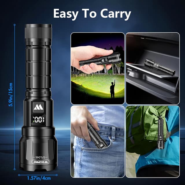 Thumbnail 5 de Wdtpro 6000LM Rechargeable Flashlight 2-pack 🔦