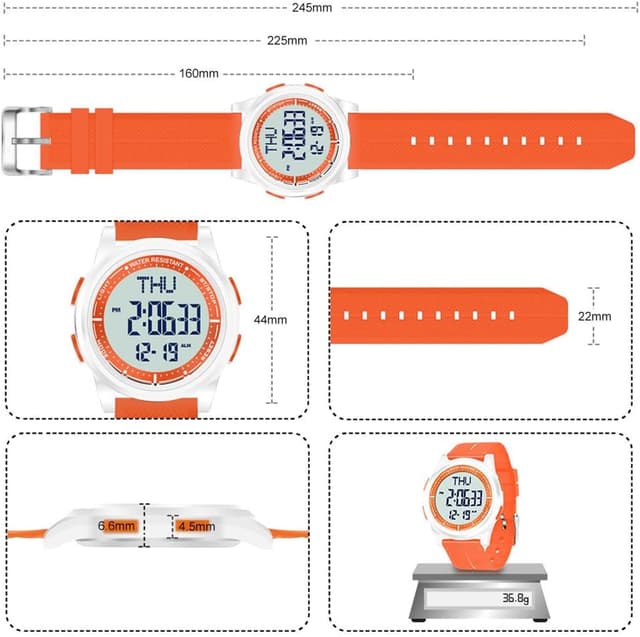 Detalle 1 de WIFORT Digitaluhr mit 5 ATM Wasserdicht