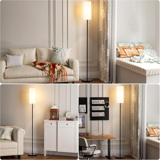Detalle de Aooshine White floor lamp with 64 inch pole