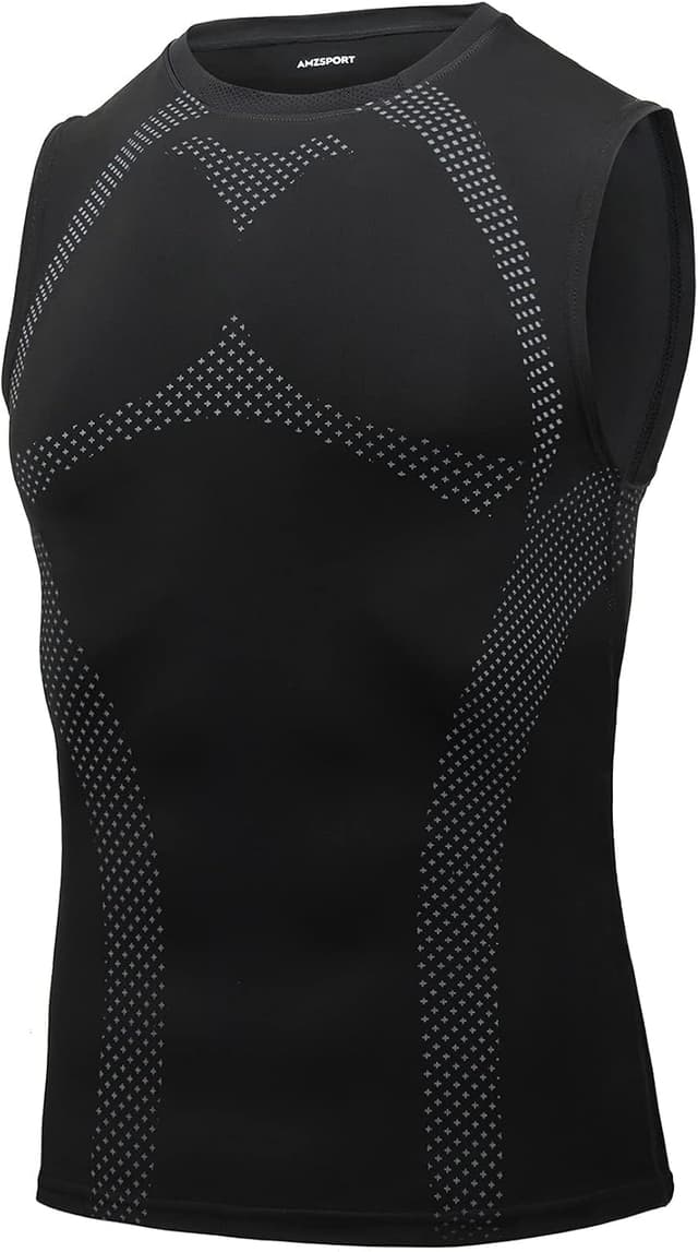 AMZSPORT Canotta Compressione Uomo Asciugatura Rapida