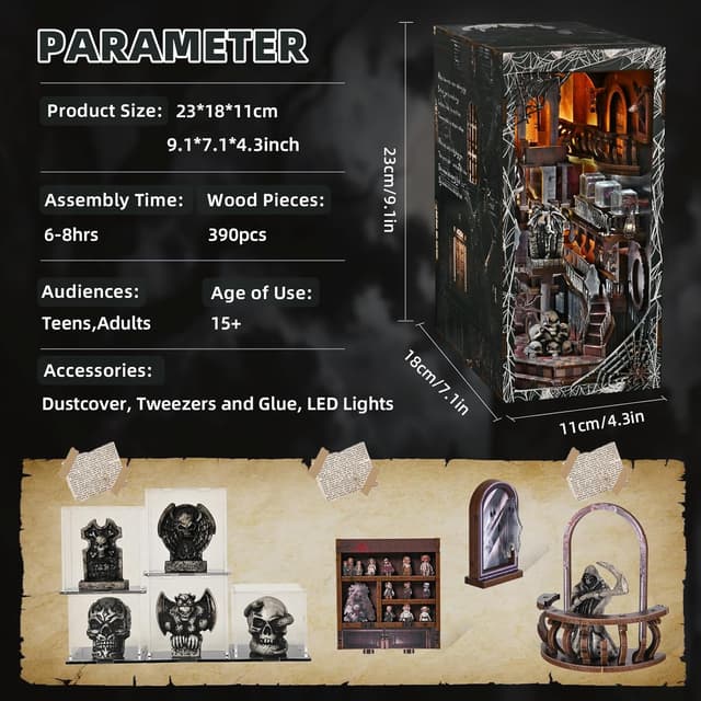 Thumbnail 1 de CCCDF Book Nook Kit DIY Miniature 3D Puzzle