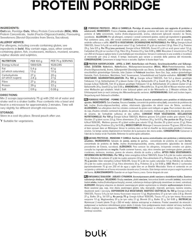 Thumbnail 1 de Bulk Complete Protein Haferflocken 2,5 kg đ„Ł