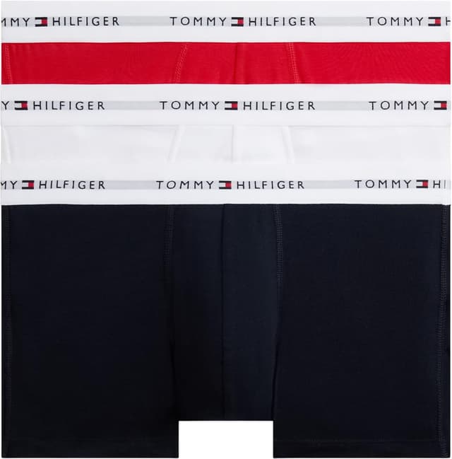Detalle de Tommy Hilfiger Herren 3er Pack Boxershorts Trunks Unterwäsche (klassisches Tragegefühl im Set)