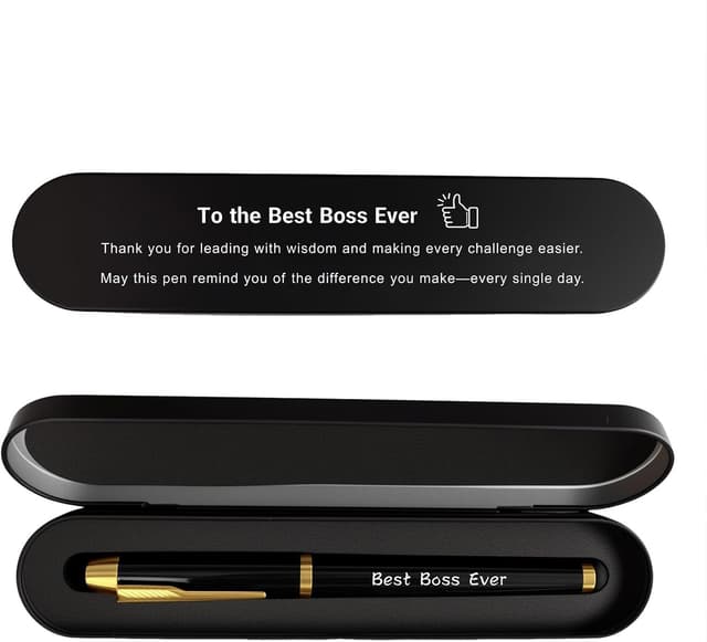 Detalle de Iyaone Boss Gift Pen “Best Boss Ever” – thank you leadership corporate gift set