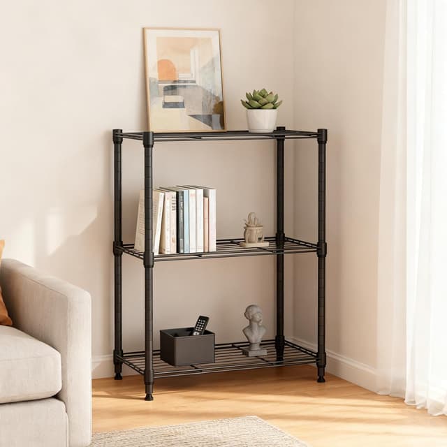 Detalle 2 de M MZG 3-Tier Steel Storage Shelving Unit (30 x 45 x 67 cm) wire rack shelving for home, kitchen, office