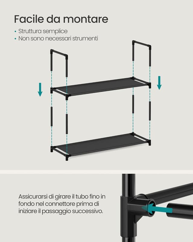 Thumbnail 5 de SONGMICS Scarpiera 10 ripiani 28 x 83 x 173 cm