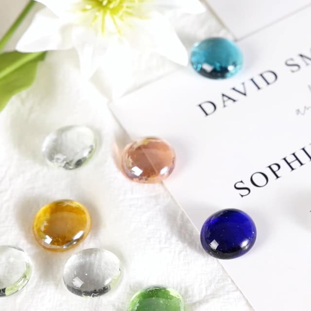 Thumbnail 3 de Hisredsun 290 Stück Glaskieselsteine 1,35 kg 🪨