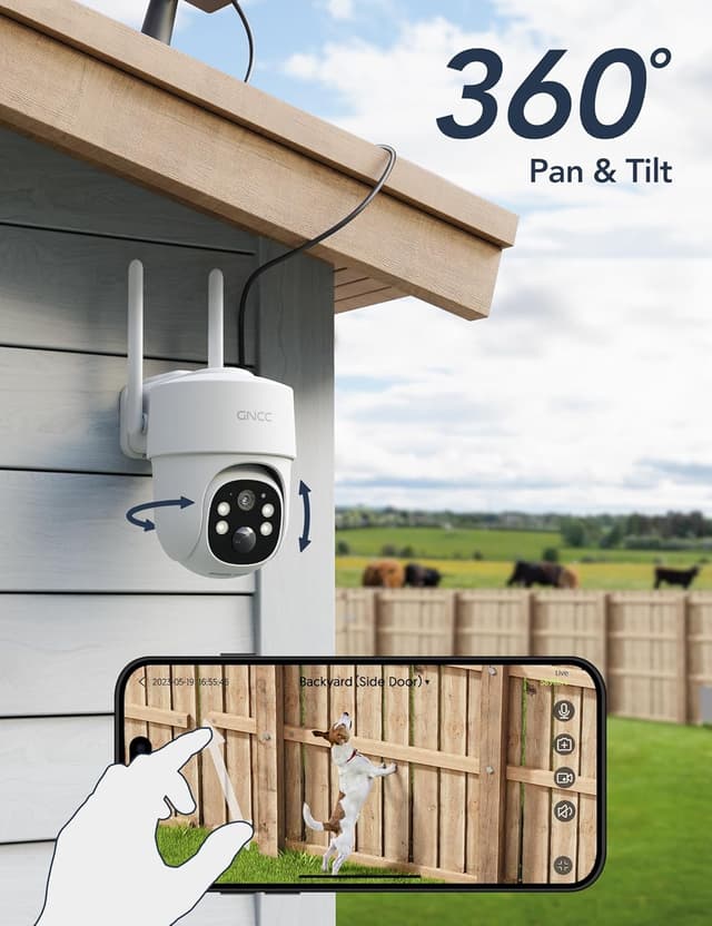 Detalle 2 de GNCC 4G Telecamera Esterno 2K con pannello solare