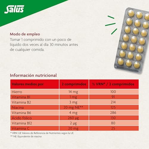 Thumbnail 5 de Salus Floradix 84 comprimidos Reduce cansancio