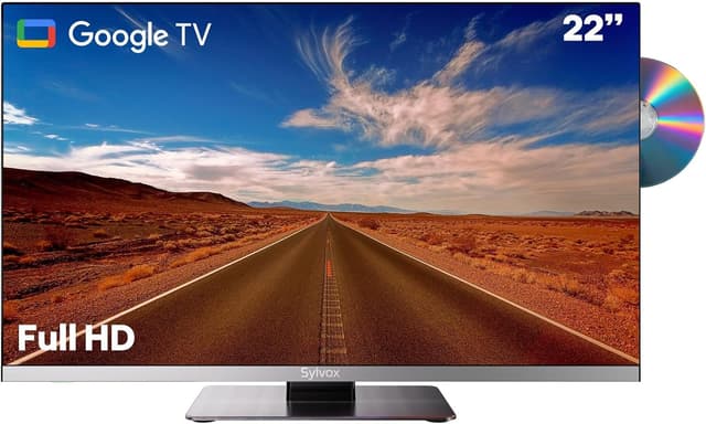 Detalle de SYLVOX Smart RV TV (22-inch) with Built-in DVD Player, 12-Volt 1080P FHD, WiFi/Bluetooth, 2 HDMI & 2 USB