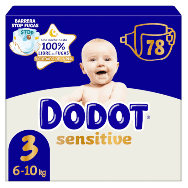 Detalle de Dodot Pañales Sensitive T3 78 uds 👶