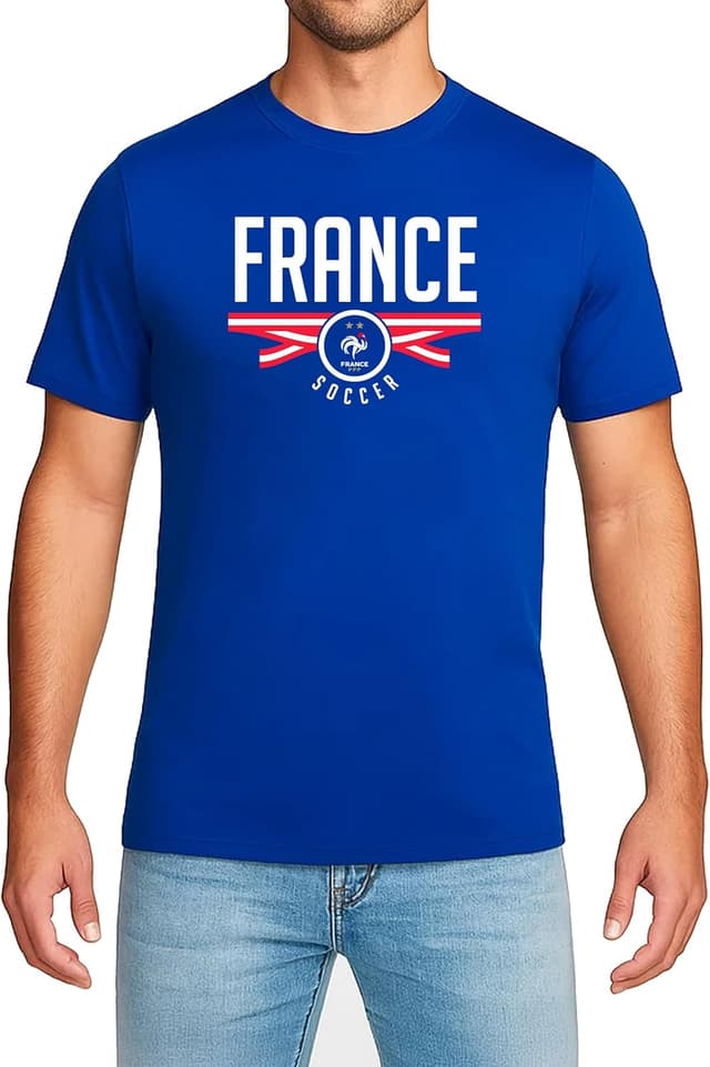 Thumbnail 6 de Icon Sports National Teams Unisex Cotton T-Shirt 643ct (France Football Federation)