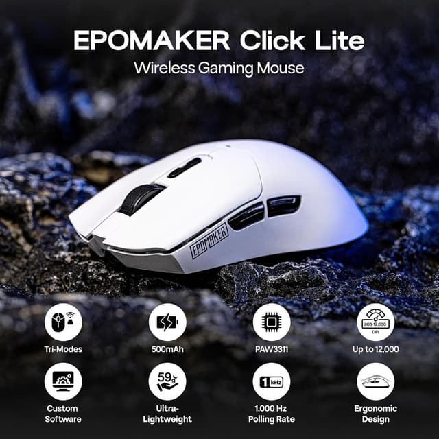 Thumbnail 1 de EPOMAKER Click Lite wireless gaming mouse 59g