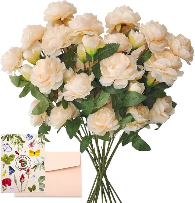 Detalle de SNAIL GARDEN 12Pcs peony stems, 65 cm