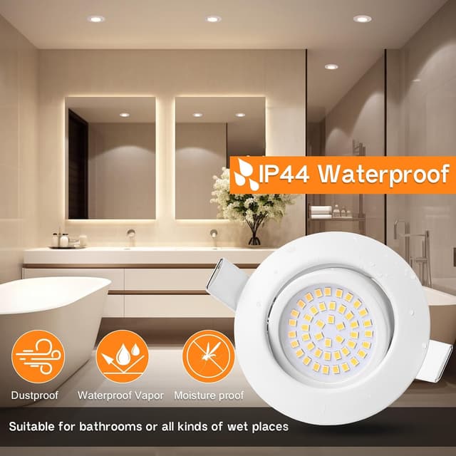 Detalle 1 de GeyouLux LED Einbaustrahler 6 W IP44 Set