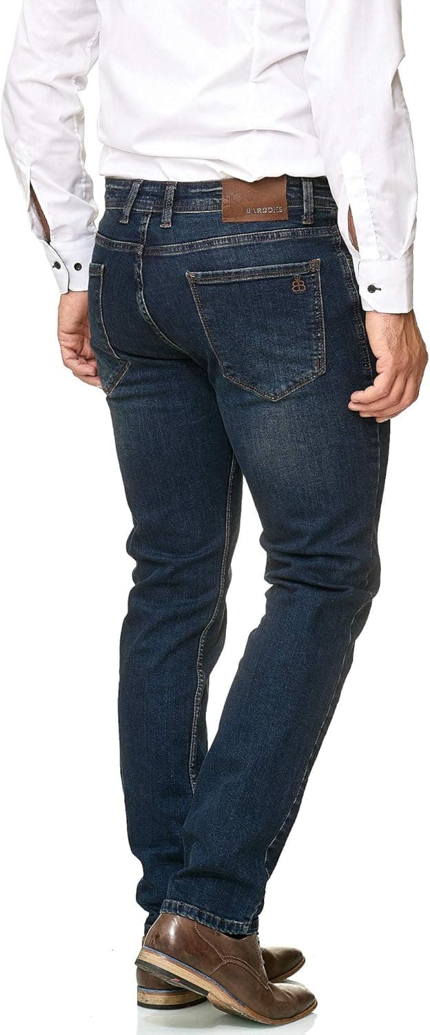 Detalle de BARBONS Herren-Jeans Regular-Fit Stretch in Straight Cut (Business & Freizeit)