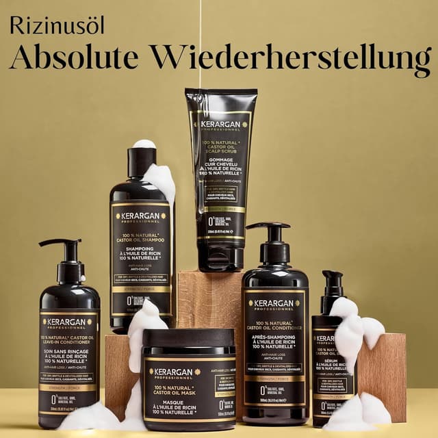 Thumbnail 6 de KERARGAN Duo Anti-Haarausfall Shampoo & Peeling mit Rizinusöl für trockenes, lebloses Haar (500 ml + 250 ml)