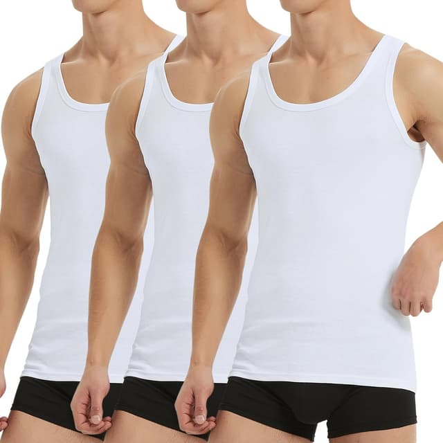 Detalle de Falechay Herren Tank Top Unterhemd im 3-5er Pack aus Baumwolle Feinripp