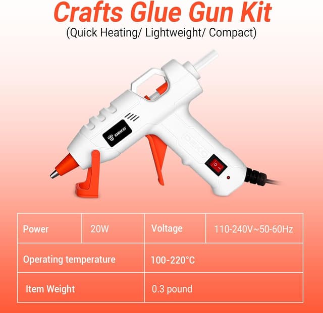 Thumbnail 3 de DEKOPRO 20W mini hot glue gun kit