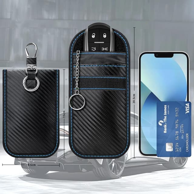 Detalle de RFID signal blocking Faraday pouch 3 pack