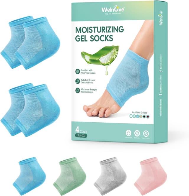 Detalle de Welnove Moisturizing Heel Socks Aloe Vera