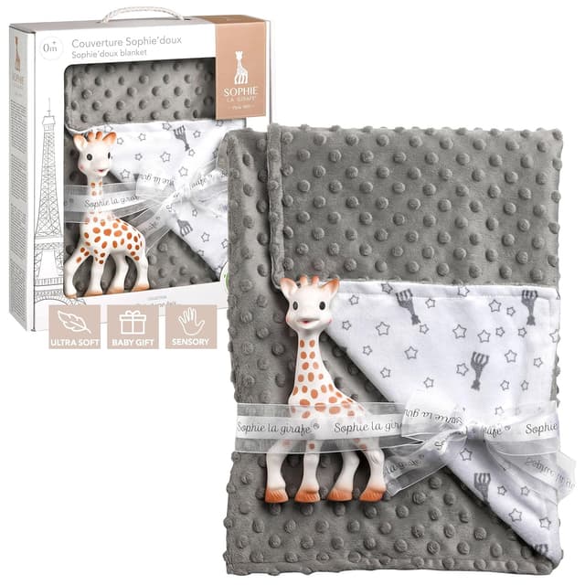 Detalle de Sophie la Girafe 850740 Abdeckung grau Babydecke