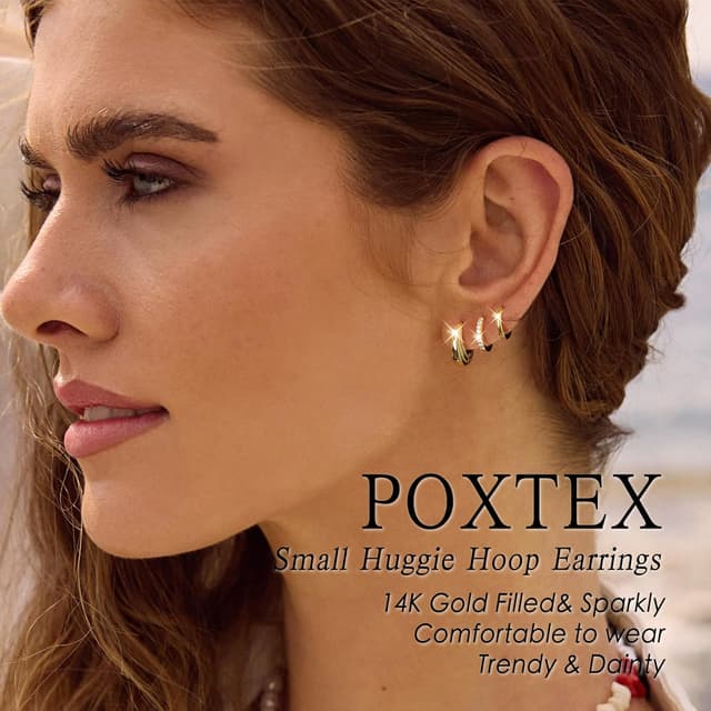 Thumbnail 1 de Poxtex Huggie Hoop Earrings 8mm