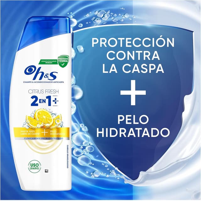 Detalle 2 de H&S Citrus Fresh Todo en Uno 🍋 Shampoo y Acondicionador
