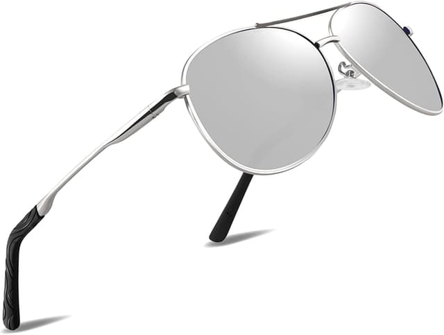 Detalle de wearPro Lunettes de soleil pilote polarisées en TAC, monture métallique légère (homme & femme)