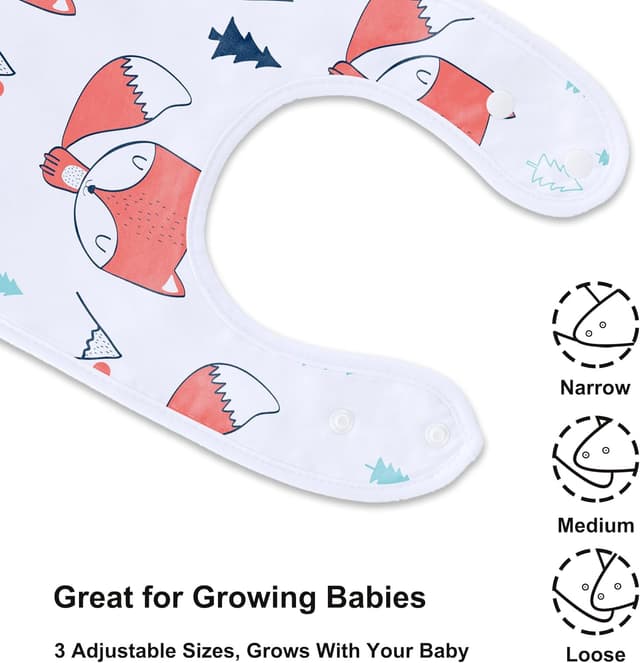 Detalle de Hakochia Hakochia Waterproof Baby Bibs 10-pack