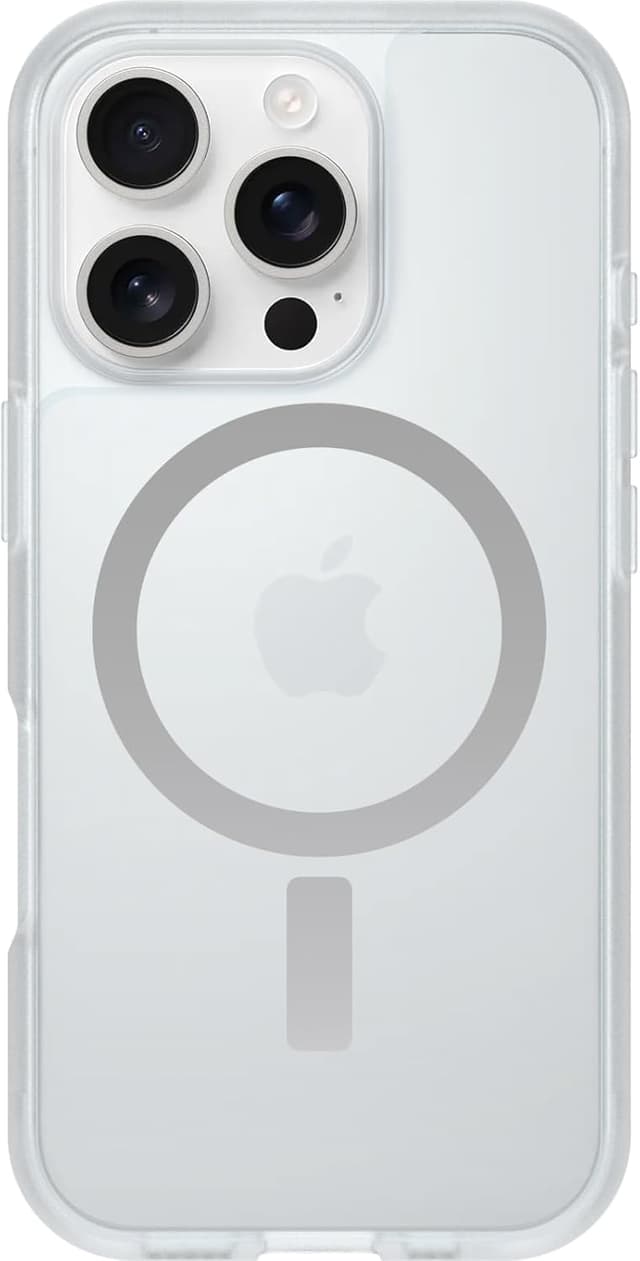 Detalle de OtterBox Cover React Series MagSafe per iPhone 16 Pro, trasparente ultrasottile