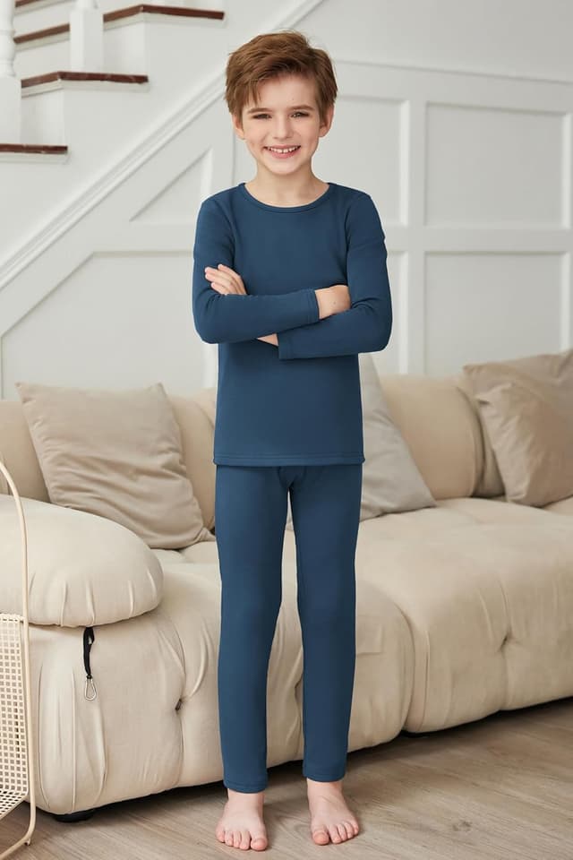 Detalle 1 de Arshiner intimo termico bambino invernale in bambù/poliestere con maglia e pantaloni 5-12 anni